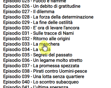 Selezione episodio